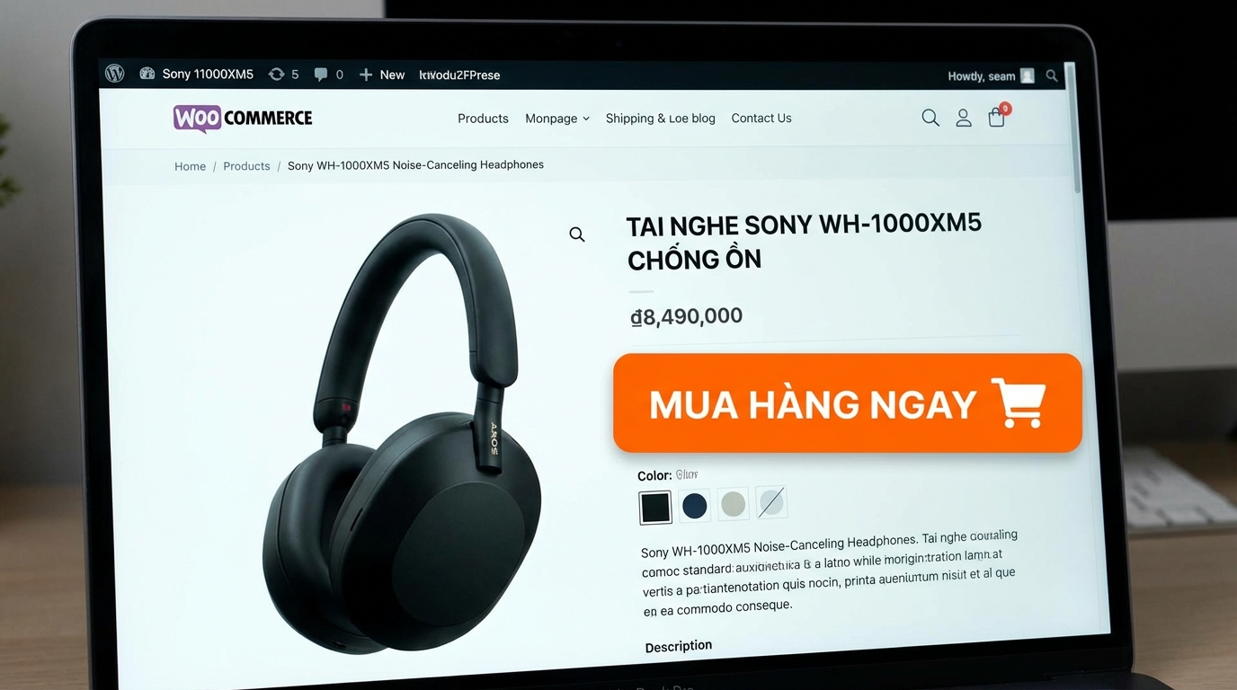 Giao diện WordPress WooCommerce giúp khách hàng dễ dàng thực hiện thao tác mua sắm - Thiết kế web ecommerce đỉnh cao giúp bùng nổ doanh số